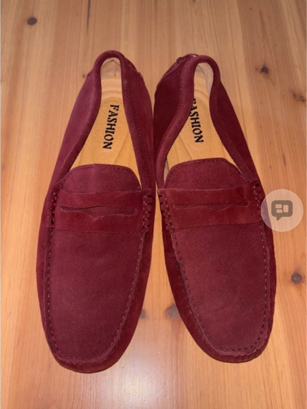 Fashion to Figure Men's Suede Penny Loafers - Burgundy
